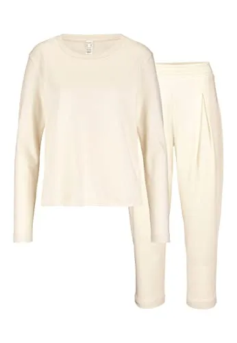 hessnatur Pyjama Damen Regular Pure Nature aus Reiner Bio-Baumwolle | nachhaltig und fair hergestellt (Fair Wear Foundation)