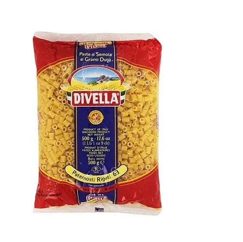 Pasta Divella 100% Italienisch N° 63 Paternosti Rigati 500 g