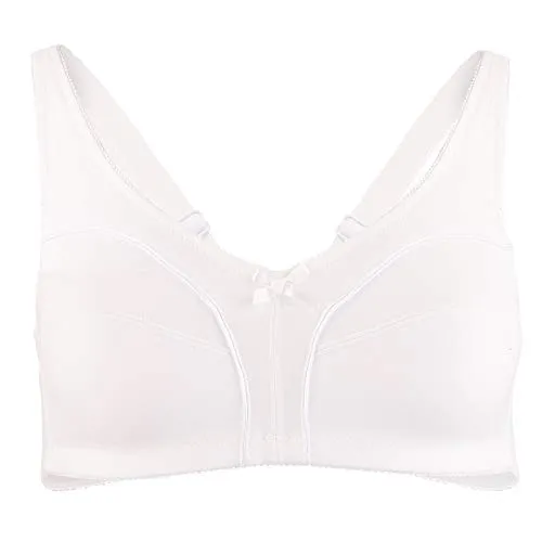 VIANIA! Soft BH ohne Bügel 105452 100% Baumwolle Hautsympathisch Farbe Weiß (85B, Weiß)