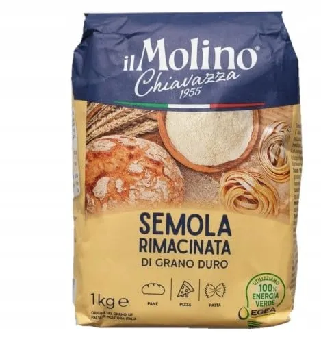il Molino Chiavazza Semola Rimacinata di Grano Duro Mehl, Hartweizengriessmehl, ideal für Pizza, Pasta und Brot, 1 kg