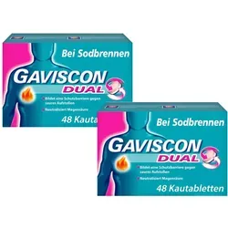 Produktbild GAVISCON Dual Kautabletten gegen Sodbrennen 2X48 St