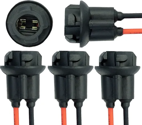 4x T10 W5W Fassung Stecker Lampenfassung Standlicht Parklicht Glas Sockel Glassockel Stecksockel W3W WY5W W2,1X9,5d