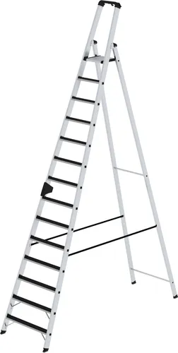 Stufen-Stehleiter einseitig begehbar mit clip-step 14 Stufen