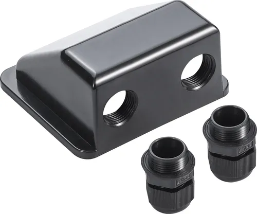 enjoy solar® ABS Solarmodul Haltespoiler - 2 Fach Dachführung in Schwarz, ideal für Wohnmobile Caravan Boot, 0% MwSt