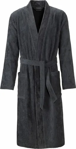 Egeria Herrenbademantel Adam - Herren-Bademantel in Langform, ideal für Sauna & Spa, aus 100% Baumwolle mit Kimono-Kragen und aufgesetzten Taschen, pflegeleicht und trocknergeeignet.