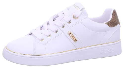 Guess Britz Sneakers für Damen in Weiß – 7 UK - 40 EU - 9.5 US - Stylische Guess Britz Sneakers in Weiß mit seitlichem Logo, ideal für den Alltag. Angenehmes Material und modernes Design passen perfekt zu jedem Outfit.