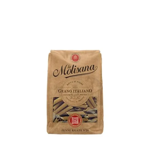 La Molisana N°20 Penne Régate Intégrale Pâte 500 g - Lot de 6