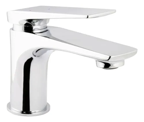 'aquaSu® Waschtischarmatur Orva in Chrom, mit Wasserspar-Mischdüse, Kosten sparende Kaltwassermittelstellung, Typ 1 1/4 '' Schaftventil, Standard-Befestigung, 795555