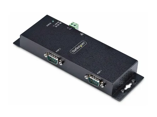 StarTech.com 2P Serial to Ethernet Adapter - Schnittstellenkarten - TAA-konformer Geräteserver mit 2 Anschlüssen, ideal für die Verbindung von RS232-Geräten über Ethernet, wand- und DIN-Schienen montierbar.