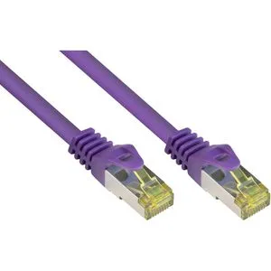 50m RJ45 CAT6a Patchkabel violet in lila von Good Connections