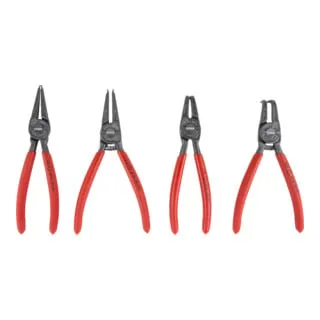 STIER Sicherungsringzangen-Satz 4-teilig - Sicherungsringzangen-Set für Innen- und Außenringe, ideal für Automotive und Maschinenbau. Ergonomische Griffe und stabile Spitzen sorgen für Langlebigkeit und Einsatz in engen Bereichen.