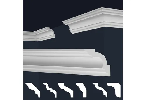 marbet design Stuckleiste E-25, 20 Meter in weiß von Marbet Design