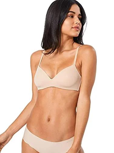 Skiny Damen Micro Essentials 085321 Bügelloser BH, Beige, 70A EU - Funktionsunterwäsche mit gepolstertem, bügellosem Design für höchsten Tragekomfort und unsichtbare Nahtverarbeitung – ideal für jeden Tag.