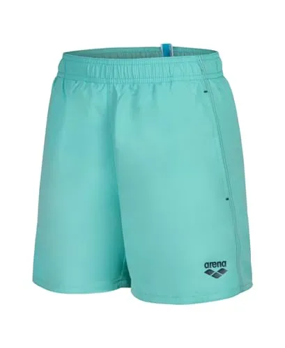 Arena Jungen Boys' Beach Boxer Solid Swim Trunks, Water-Navy, 152 EU - Kinder-Bademode aus 100% recyceltem Polyester, schnelltrocknend und extrem angenehm, perfekt für Schwimmen und Freizeit am Strand.
