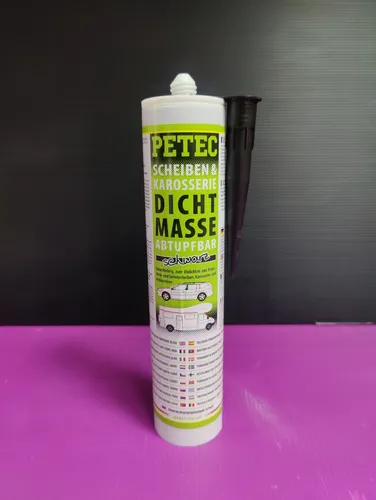 Petec Scheiben- & Karosseriedichtmasse Kartusche Abtupfbar Schwarz 310ml