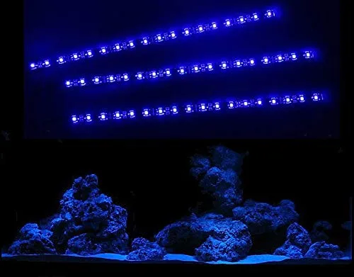 creative lights AQUARIUM MONDLICHT, LED LICHTLEISTE 3 x 30 CM + DIMMER FLEXI-SLIM BLAU KOMPLETTSET