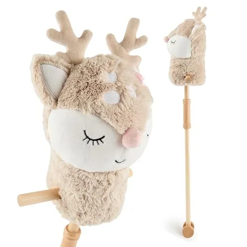 Bieco Steckenpferd Reh Ella | Plüsch Hobby Horse für Kinder