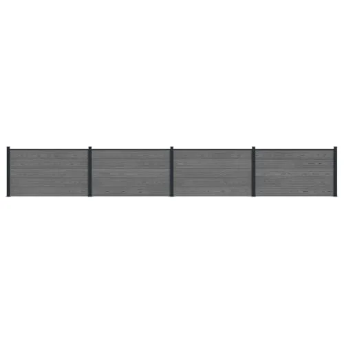 vidaXL Zaunelement 4er Set WPC & Aluminium Grau - Modernes Zaunelement für deinen Außenbereich: robustes WPC und Aluminium, pflegeleicht und wetterbeständig. Ideal für Sichtschutz und flexible Gestaltung deines Gartens.
