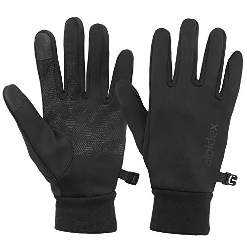 ALPIDEX rutschfeste Handschuhe Touchfunktion Warme Fahrrad Winterhandschuhe Laufhandschuhe, Größe:L