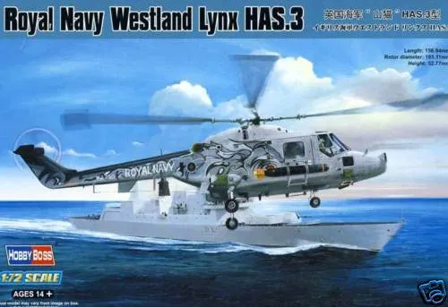 Hobby Boss - Royal Navy Westland Lynx HAS.3 - 1:72 NEU OVP Modell-Bausatz KIT