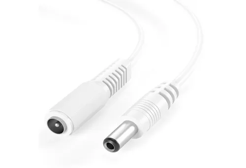 JAMEGA DC Verlängerungskabel 12V 5,5mm x 2,1mm Stecker Kabel Buchse Kupplung Netzkabel, Hohlstecker , Hohlsteckerbuchse  (500 cm)