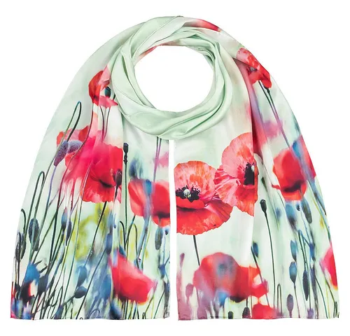 von Lilienfeld Seidenschal Mohnblumen 100 % Seide - Seidenschal mit Blumenmotiv, 172 x 42 cm, aus reiner Seide für eleganten Look und angenehmen Tragekomfort. Perfekt für besondere Anlässe oder den Alltag.