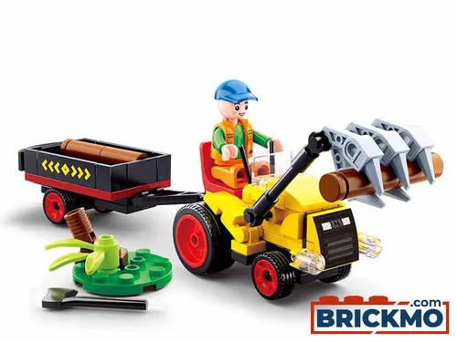 Sluban Traktor mit Baumstämmen M38-B0777