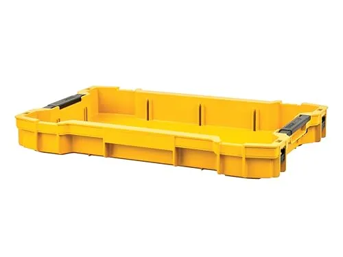 Dewalt ToughSystem 2.0 flache Trage DWST83407-1 (internes Ablagesystem angepasst an die ToughSystem Boxen, für effiziente Organisation, stapelbar, mit Seitengriffen, bis ca. 5kg belastbar)