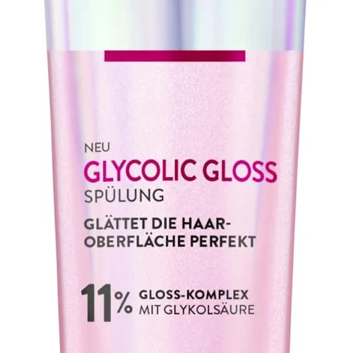 L'Oréal Paris Elvital Glycolic Gloss Spülung für glanzloses und stumpfes Haar, Haarpflege für gesunde Haare und ultimativen Glanz, Regeneration der Haarversieglung, Conditioner mit Glykolsäure, 150ml