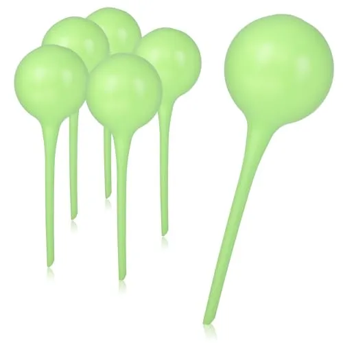 com-four® 6X Automatische Bewässerung für Zimmerpflanzen - Wasserspender für Pflanzen - Bewässerungskugel zur Blumen Bewässerung - Hydrospikes - 345 ml (03 Stück - grün)