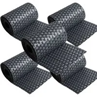 NYVI Polyrattan Sichtschutzstreifen Privafence Anthrazit 255 x 19 cm - 5 Rollen für Doppelstabmatten Zaun - Gartensichtschutz mit 3D-Optik, langlebig und wetterfest. Ideal für mehr Privatsphäre und eine moderne Optik in Deinem Garten.