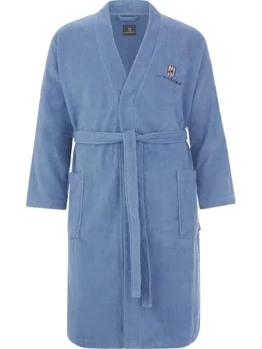 Jan Vanderstorm Herren Bademantel Janning blau, 5XL (XXXXXL)