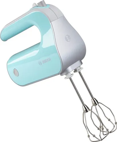 Bosch Handrührer Styline MFQ40302 - 500 W Handmixer in Türkis/Silber mit 2 Edelstahl-Rührbesen, 5 Geschwindigkeitsstufen und Turbofunktion für optimale Ergebnisse