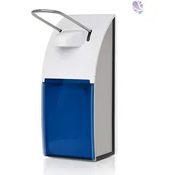 Blanc HYGIENIC Dosierspender 500ml aus Edelstahl - Wundbehandlungsmittel, kompakter Armhebelspender aus gebürstetem Edelstahl, ideal für hygienische Desinfektion in stark frequentierten Bereichen.