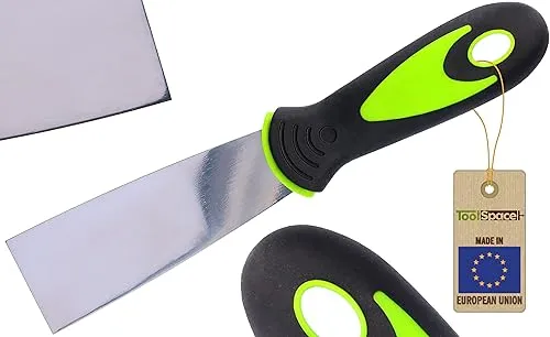 ToolSpace Profi Malerspachtel Spachtel aus rostfreiem Edelstahl mit Kunststoffgriff Maler Werkzeug Profi Putty Knife