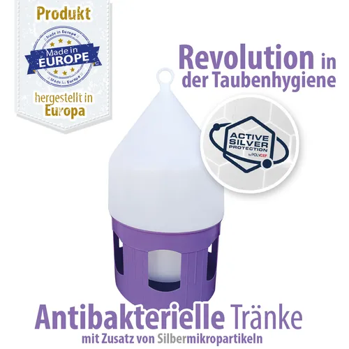 Tränke Automat Taube Kunststoff 5 Liter - ANTIBAKTERIELL - Bajonetttränke