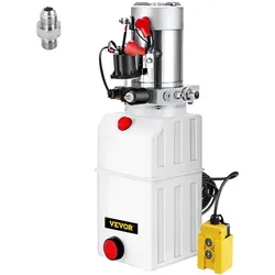Produktbild VEVOR 6L Hydraulikpumpe Nenndrehzahl, 2850R / MIN Hydraulikaggregat Einfachwirkend Kipperpumpe, Hydraulikaggregat mit Tank aus Kunststoff 4,5M Kabelfernbedienung