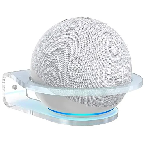 SOKUSIN Wandhalterung für Dot 5 Gen und Dot 4 Gen und HomePod Mini – Dot 3 Stabiler Ständer aus durchsichtigem Acryl, platzsparendes Zubehör, geeignet für Büro, Küche und Wohnzimmer