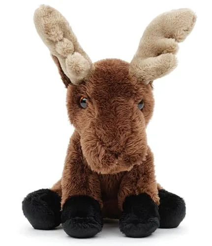 Uni-Toys - Elch Plushie, sitzend - 17 cm (Höhe) - Plüsch-Hirsch - Plüschtier, Kuscheltier
