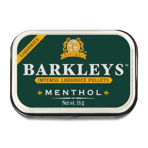 BARKLEYS Süßigkeit, Barkleys Liquorice Pastillen würzig Lakritz mit Menthol Geschmack 16g