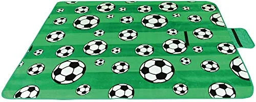 Picknickdecke wasserabw. mit Fotodruck, Auswahl: Größe - 70x100 cm Design - Fussball, Stranddecke Kofferraumunterlage Campingdecke