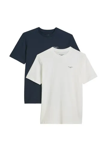 Marc O'Polo Denim Herren T-Shirts 2er Pack aus Bio-Baumwolle - Hochwertige Herren T-Shirts aus nachhaltiger Bio-Baumwolle im praktischen 2er Pack. Ideal für den Alltag, bequem und stylish.