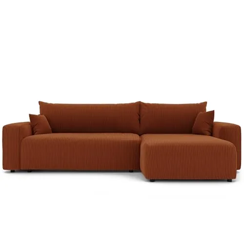 Gepolstertes Ecksofa PIANO XL mit Schlaffunktion - Sofa für modernes Wohnen mit eleganter L-Form, vielseitiger Ottomane und integriertem Bettkasten. Ideal für Komfort und Stil im Wohnzimmer.