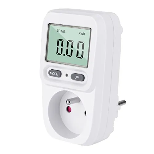 talifoca Energiezähler, Wattmeter, Steckdosen-Controller, Zähler, maximale Leistung 3680 W, 16 A, für Energieeinsparung