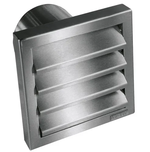 Lüftungsgitter Ø 150mm mit Rückstauklappe aus Edelstahl - Abluftlüfter & Rohrventilatoren: Hochwertiges Außengitter aus Edelstahl mit Rückstauklappe für effiziente Luftzirkulation in der Küche.