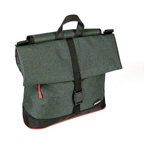 Haberland Unisex Emotion Gepäckträgertaschen - Fahrradtaschen in Anthrazit, 38x40x13cm, mit praktischem Schultergurt und Tragegriff für einfachen Transport.