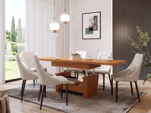 designimpex Couchtisch DA-555 in beige von Design Impex