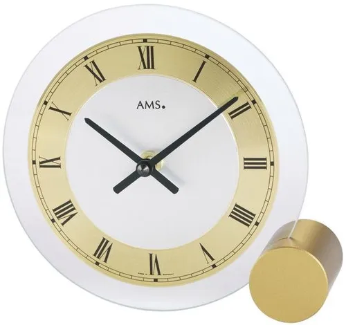 AMS Tischuhr T168 – Elegante Wohnzimmer- und Esszimmeruhr in gold von AMS