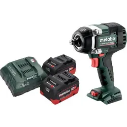 Metabo SSW 18 LTX 800 BL Schlagschrauber mit 2x LiHD Akku 5,5 Ah - Leistungsstarker 18 V Schlagschrauber mit bürstenlosem Motor und 800 Nm Drehmoment. Ideal für anspruchsvolle Anwendungen, inklusive 2 Akkus und Ladegerät für lange Einsatzzeiten.