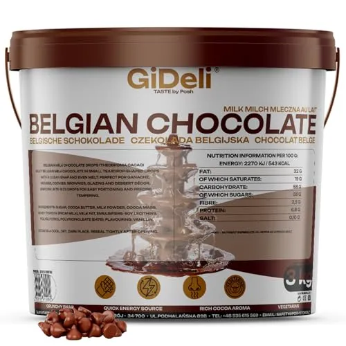 GiDeli Belgische Schokolade 3kg im Eimer